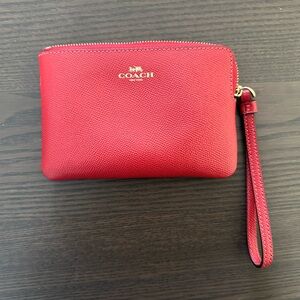 Coach Red Wristlet Clutch NWOT